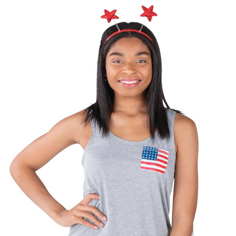 5" Patriotic Red & Blue Star Head Boppers 12 Pc.