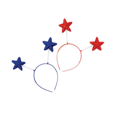 5" Patriotic Red & Blue Star Head Boppers 12 Pc.