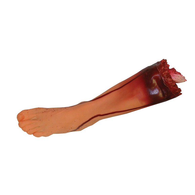 Realistic Severed Left Leg Decoration for Halloween Parties and Horror Themed Events