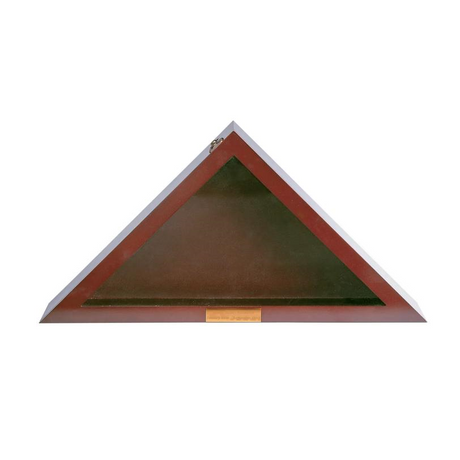 23 1/2" x 16 1/2" Personalized Triangle Flag Red Wood Display Case