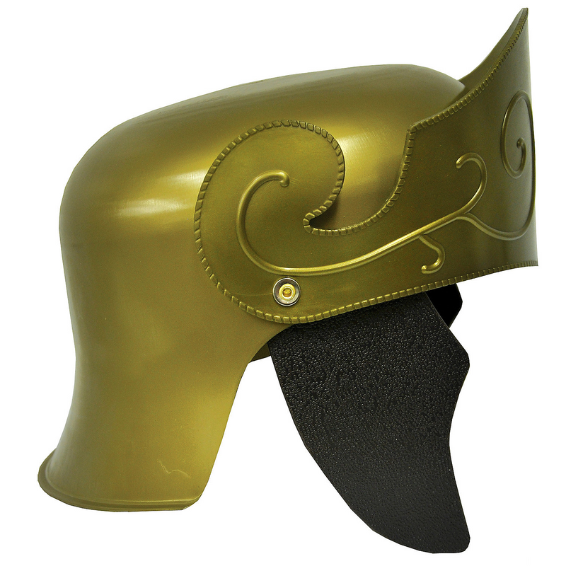 Gold Roman Helmet for Historical Costume Events and Role Playing