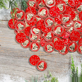 Bulk Red Santa Believe Metal Coins