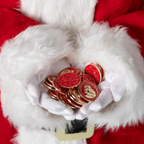 Bulk Red Santa Believe Metal Coins