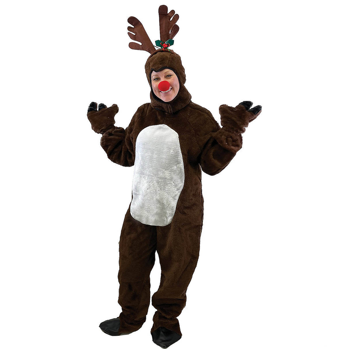 Unique Reindeer Suit with Hood for Christmas Parties Family Celebrations and Holiday Events