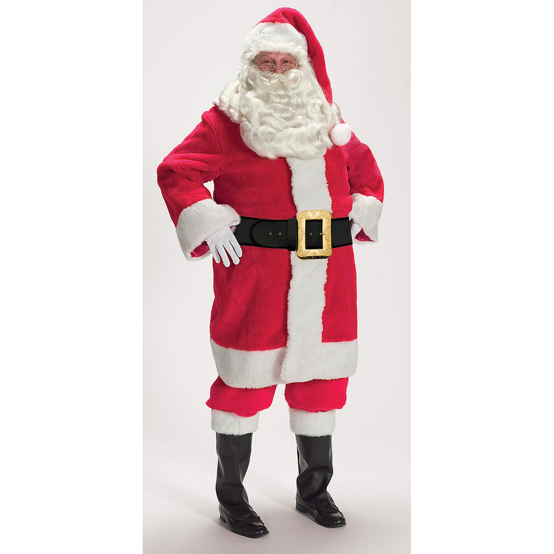 RADYAN Deluxe Father Christmas Costume - Traditional Outfit with Plush Trim product image showing the product clearly