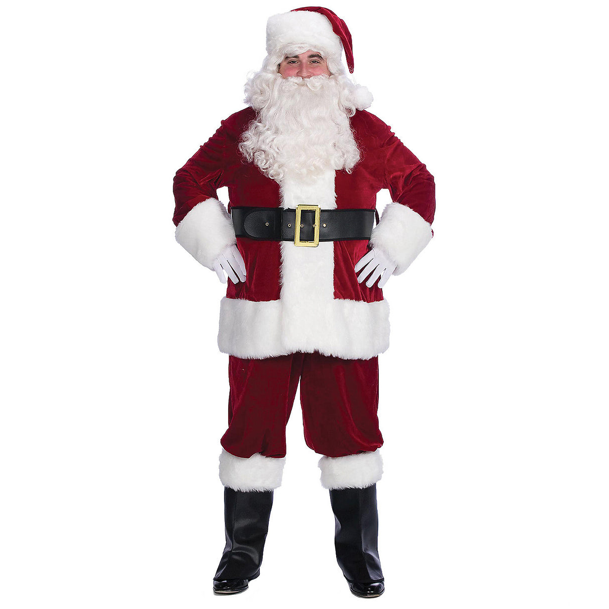 Premium Velveteen Santa Suit for Holiday Celebrations Christmas Parties and Festive Events