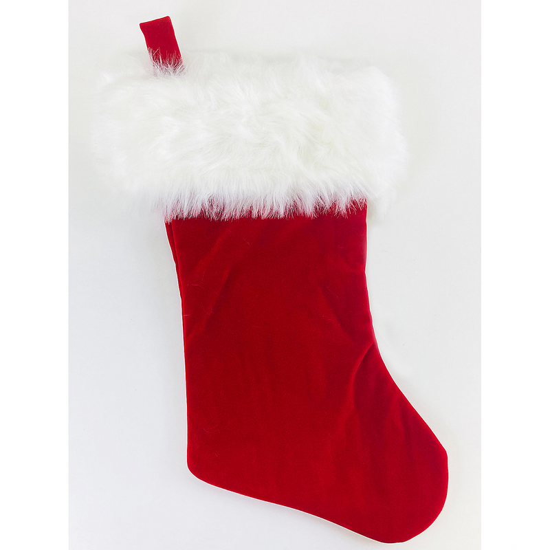Velvet Lined Stocking, 19"
