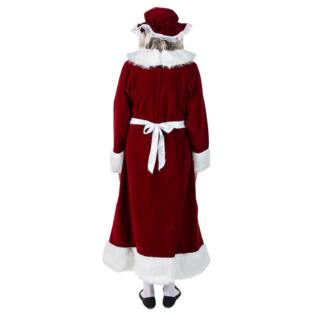 Burgundy velvet Mrs. Claus Christmas costume