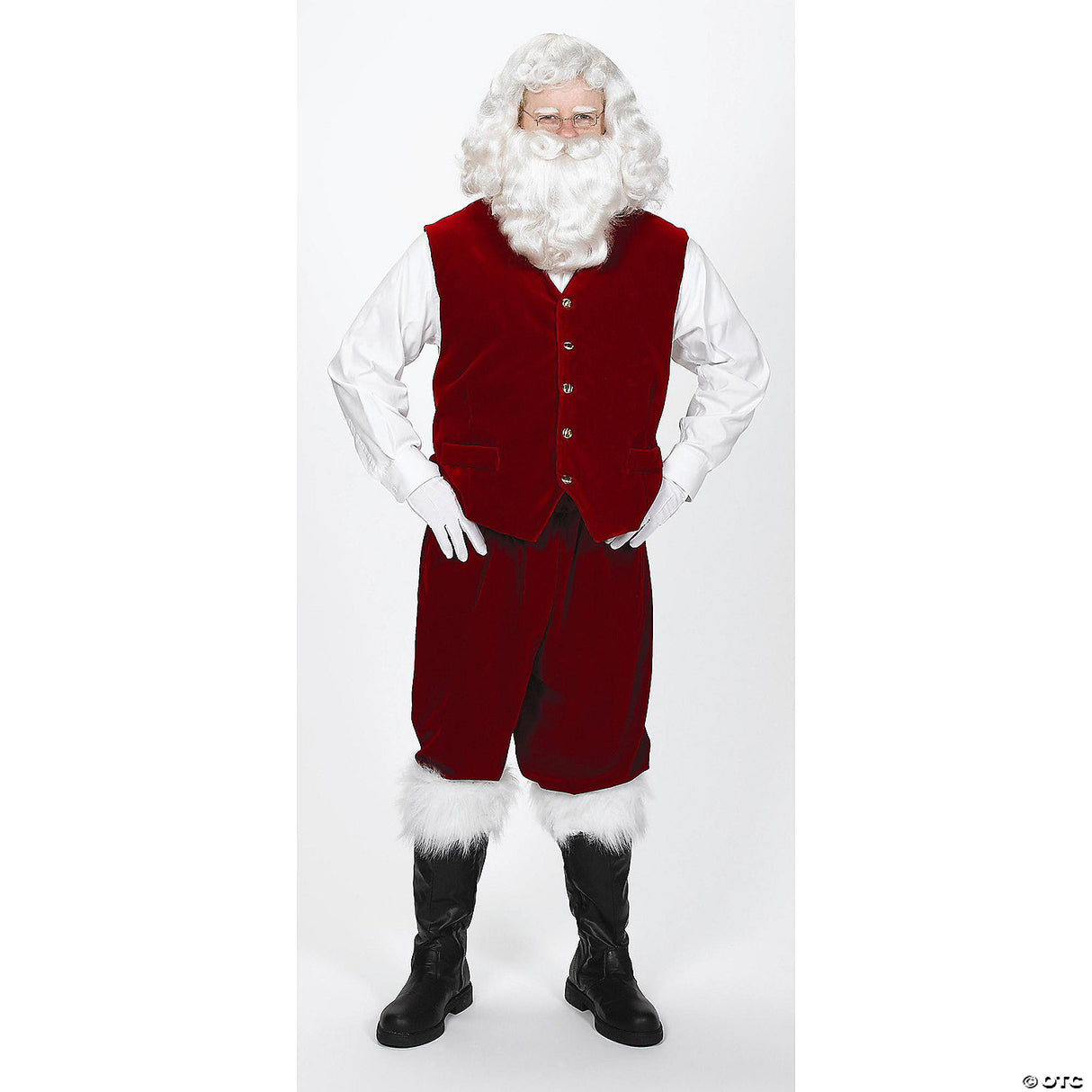 Premium Velvet Santa Vest with Buttons for Holiday Parties and Festive Celebrations