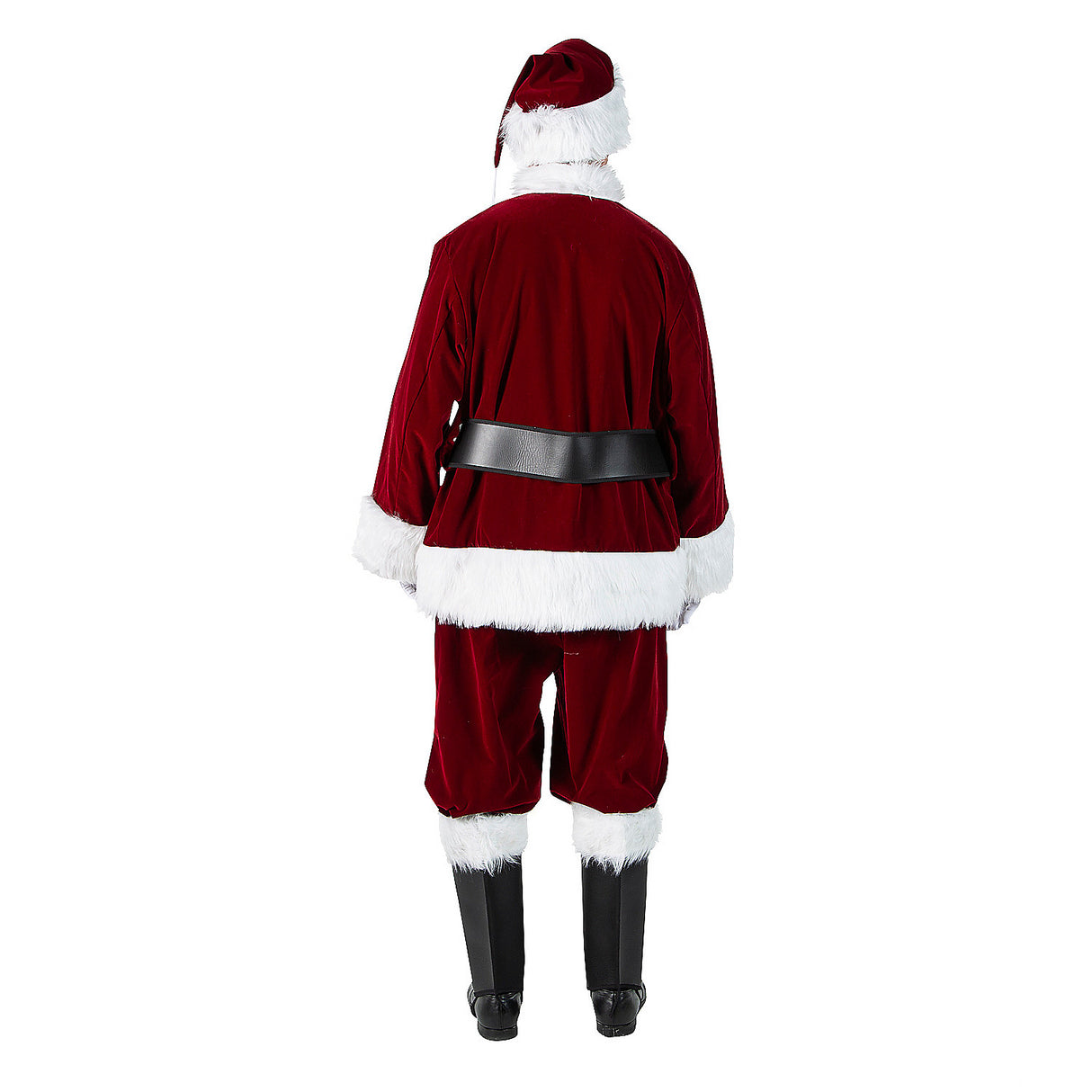 Exquisite Burgundy Velvet Santa Suit for Holiday Parties Christmas Events and Family Gatherings
