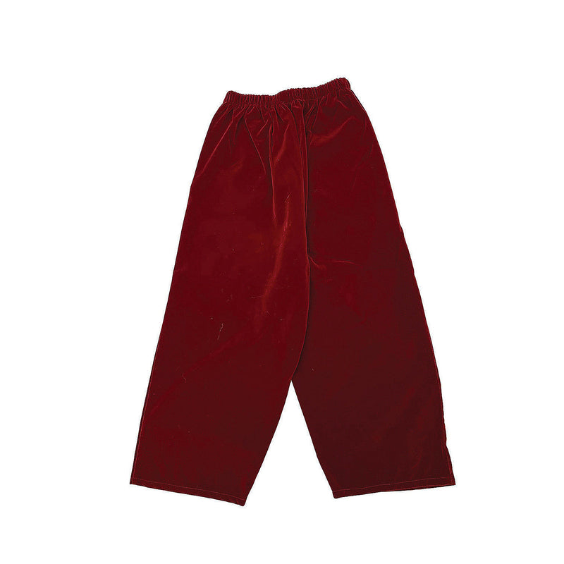 Luxurious Burgundy Velvet Santa Pants for Holiday Celebrations and Christmas Parties