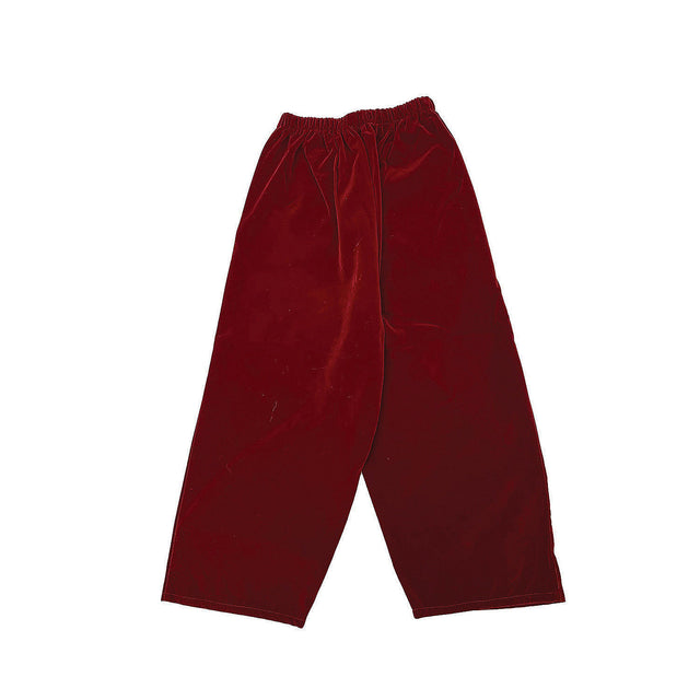 Burgundy Velvet Santa Pants