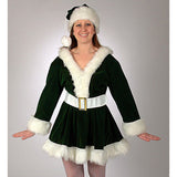 Charming Green Velvet Perky Pixie Costume for Christmas Parties and Holiday Festivities