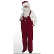 Burgundy Velvet Santa Overalls - LG