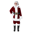 Burgundy Velvet Santa Suit with Overalls - XL