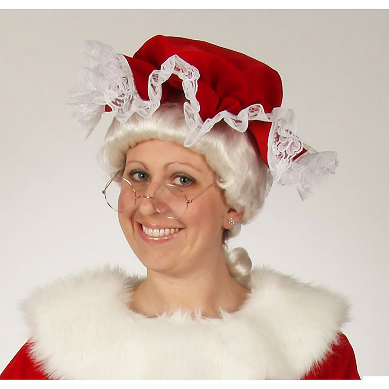 Regal Red Mrs. Claus Mop Hat