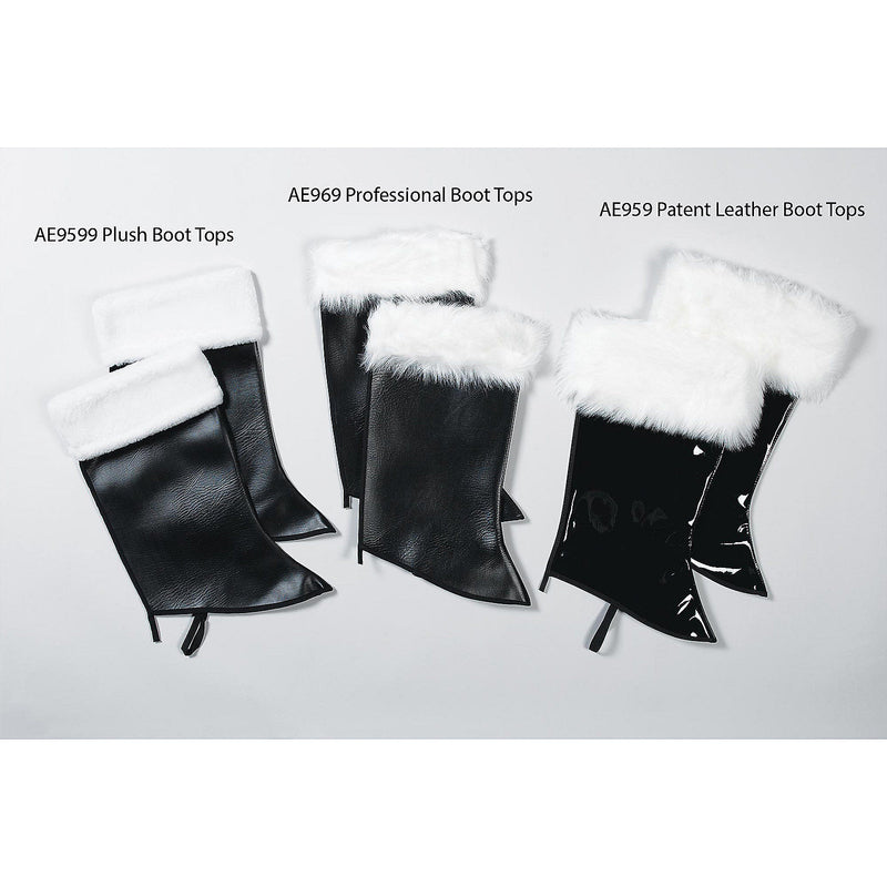 Deluxe Plush Santa Boot Tops for Holiday Costumes Parties and Festive Celebrations