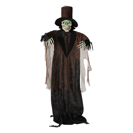 Light-Up Standing Black Skeleton Halloween Decoration 66"