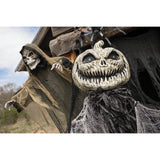 Light-Up Green Pumpkin Man Halloween Decoration for Spooky Parties and Haunted House Events