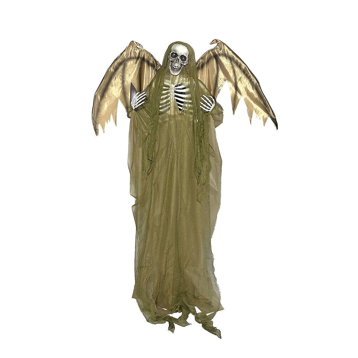 5.5 Feet Animated Reaper With Wings for Halloween Haunted Houses and Spooky Decorations