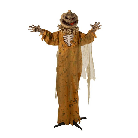 Standing Pop Up Head Pumpkin Man Halloween Decoration 5 1/2 Ft.