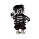Standing Animated Black & White Leather Shoes Boy 3 Ft.