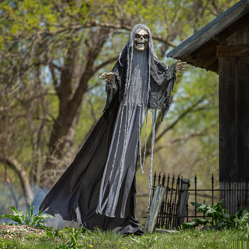 Chilling Skeleton Reaper Decoration for Halloween Displays and Spooky Outdoor Decor