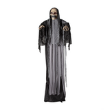Standing Up &amp; Down Black &amp; Gray Skeleton Reaper Halloween Decoration, 6 Ft.