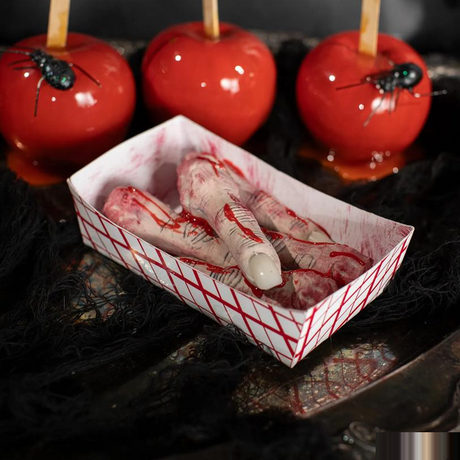 Food Tray of Fingers Plastic Halloween Decoration 6 1/4 x 2 1/2
