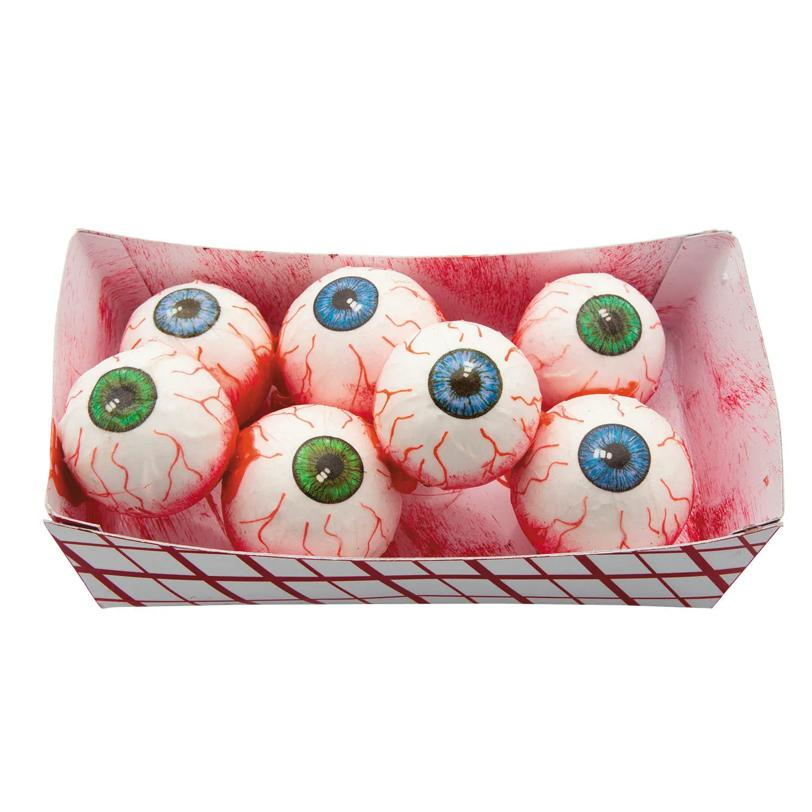 Food Tray of Eyeballs Plastic Halloween Decoration 6 1/4" x 2 1/2"