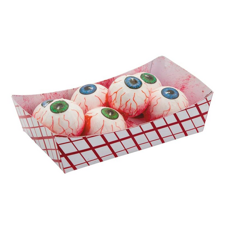 Food Tray of Eyeballs Plastic Halloween Decoration 6 1/4" x 2 1/2"