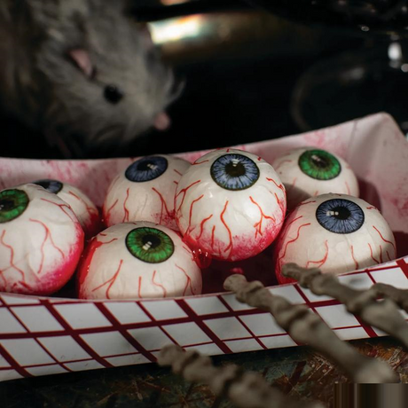 Food Tray of Eyeballs Plastic Halloween Decoration 6 1/4" x 2 1/2"