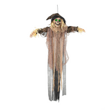 43 1/4" x 70 3/4" Light Up Hanging Skeleton Scarecrow Halloween Prop