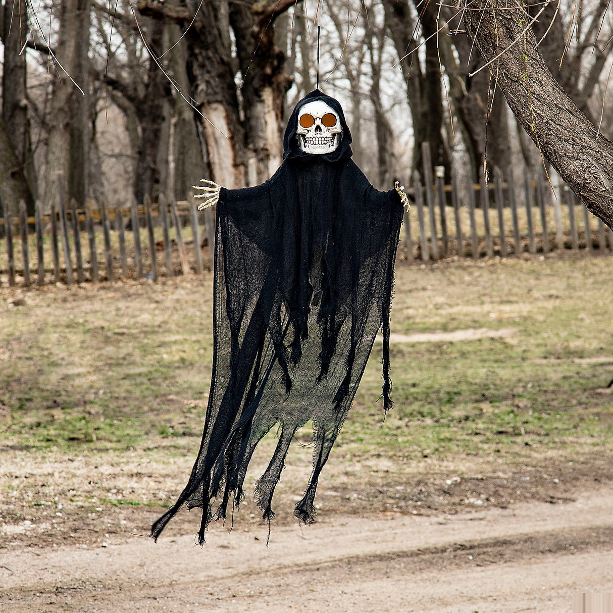 Spooky Hanging Sonic Skeleton Reaper Decoration for Halloween Parties and Haunted House Decor