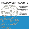 Grey Plastic Bone Link Chain Halloween Decoration 12 Ft.