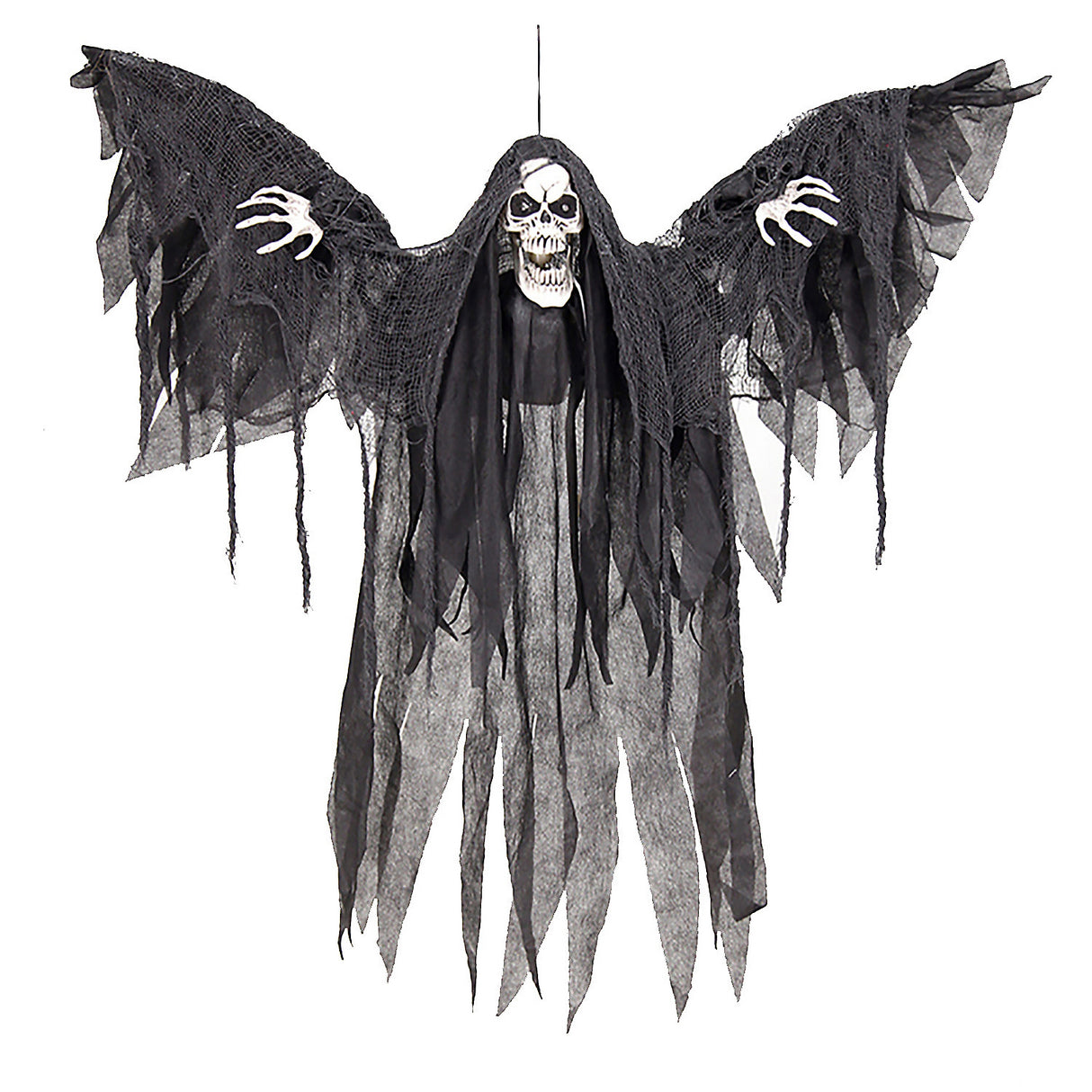 Hanging Animated Winged Reaper Decoration for Halloween Parties Haunted Houses and Scary Decor