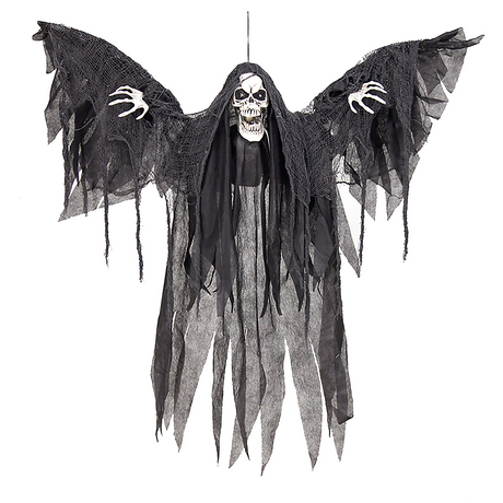 Hanging Animated Winged Reaper Halloween Decoration 39 1/4" x 35 1/2"