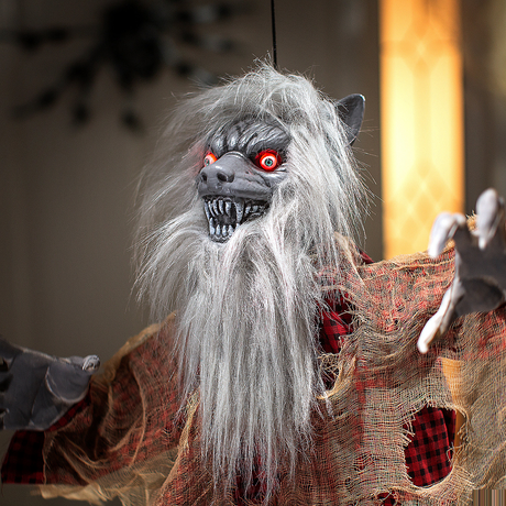 Hanging Animated Tattered Werewolf Halloween Decoration 31 1/2" x 47 1/4"