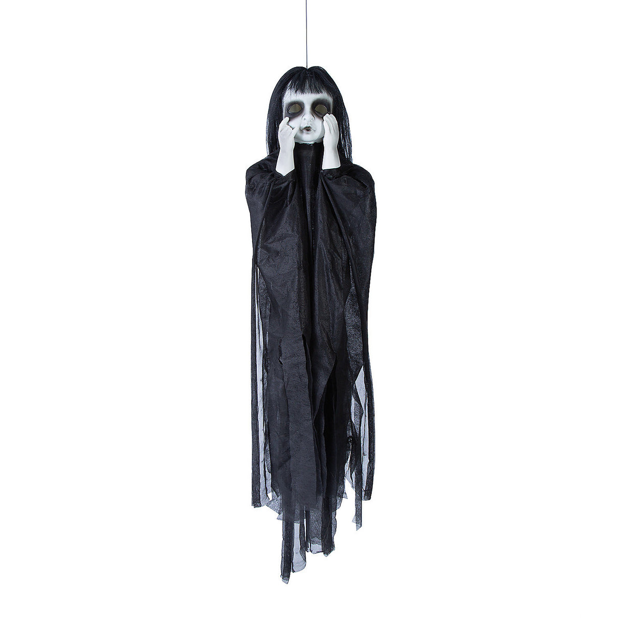 Hanging Spooky Undead Girl Halloween Decoration for Outdoor Displays Haunted Houses and Halloween Parties