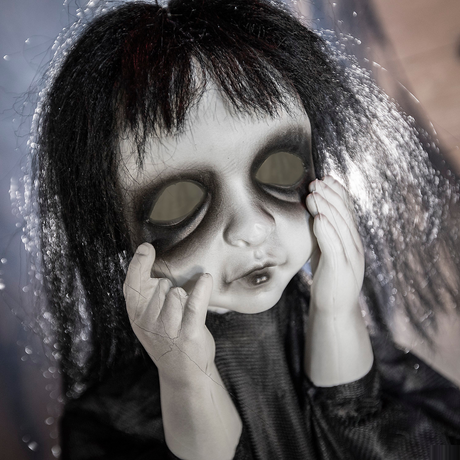 Decoración colgante de chica no muerta espeluznante para Halloween para exhibiciones al aire libre, casas embrujadas y fiestas de Halloween