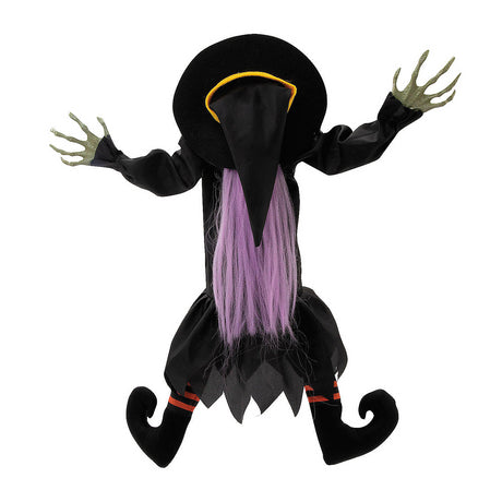 Hanging Animated Crashed Witch Decoration for Halloween Parties Fun Events and Haunted House Themes