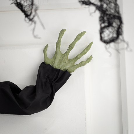 23 1/2" x 29 1/2" Hanging Animated Crashed Witch Halloween Decoration