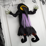 Hanging Animated Crashed Witch Decoration for Halloween Parties Fun Events and Haunted House Themes