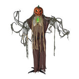 Animated Light-Up Standing Jack-O-Lantern Man for Halloween Decor Front Yard Displays and Trick-or-Treat Stations