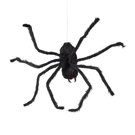 Animated Hairy Black Spider Halloween Decoration 31 1/2" x 8 1/4"