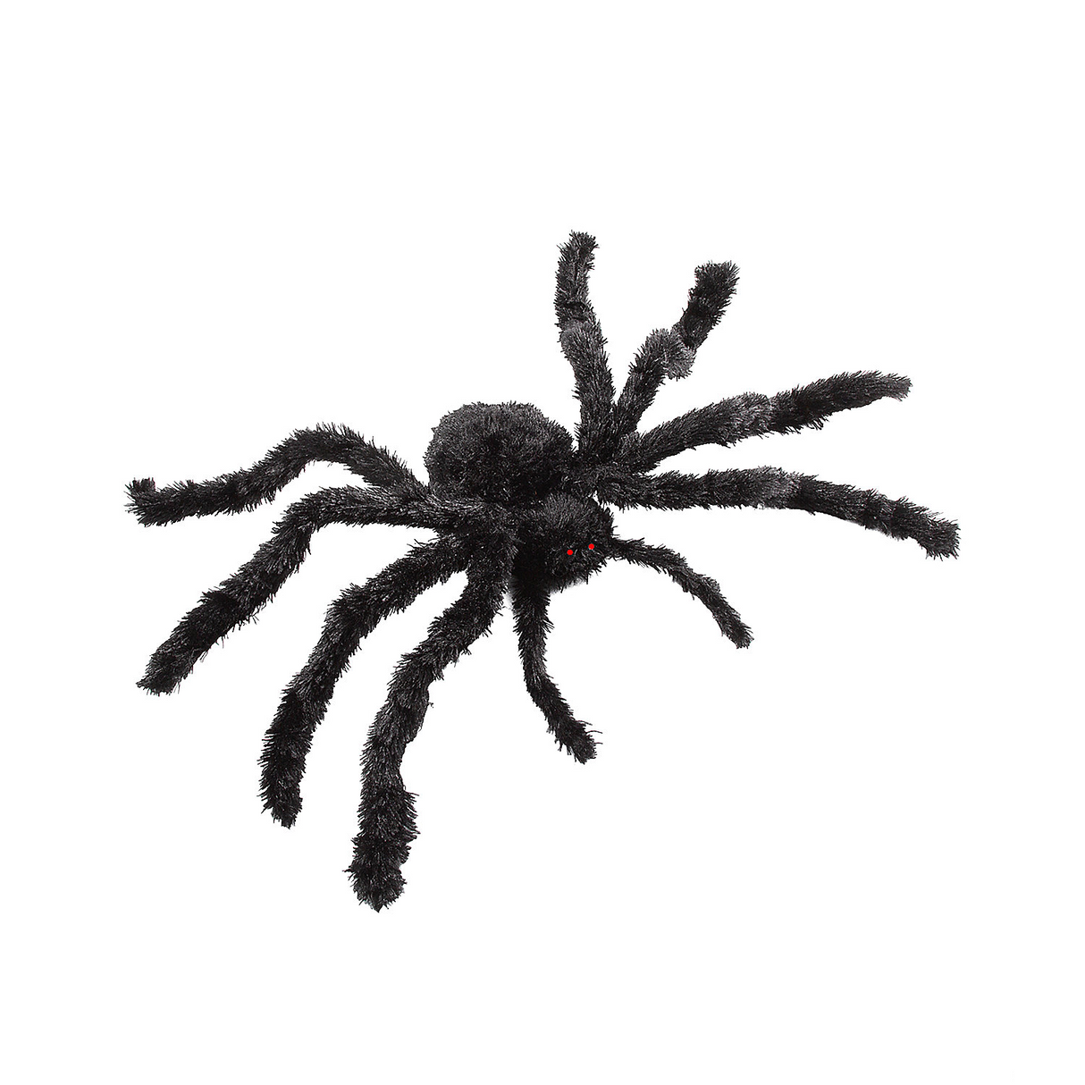 31 1/2" Animated Walking Fuzzy Spider Light-Up Halloween Decoration Spooky Prop