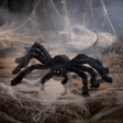 Light-Up Animated Walking Fuzzy Spider Halloween Decoration 31 1/2" x 7 3/4"