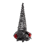 Black Rattan Wicker Witch's Hat Halloween Decoration 9" x 17 3/4"