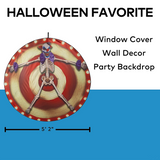 Clown Skeleton Target Ready-to-Hang Halloween Decoration 62 3/4"