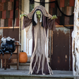Light-Up Standing Hunchback Witch Halloween Decoration 43 1/4 x 57